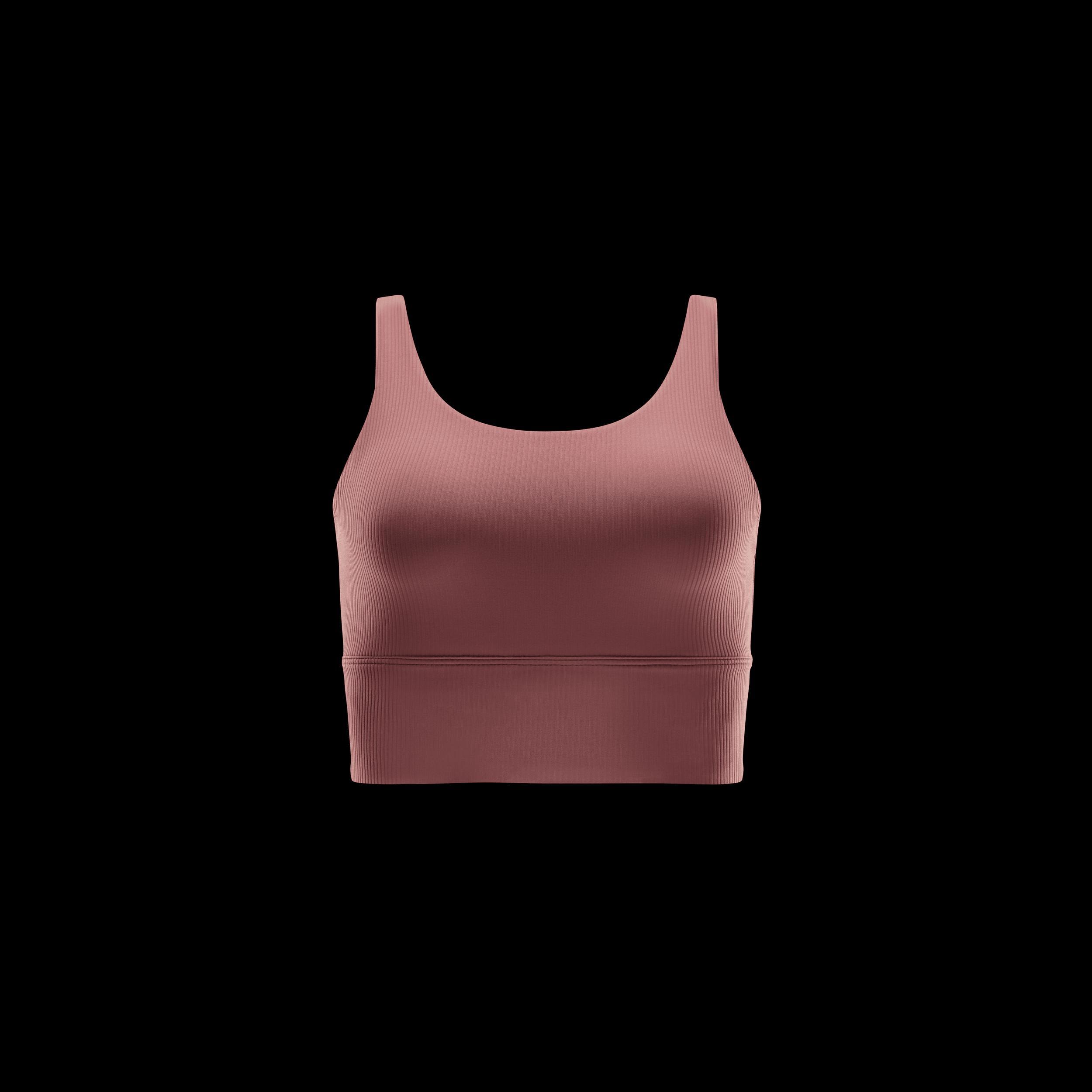 Nike Womens Zenvy Rib Light-Support Padded Longline Sports Bra Product Image