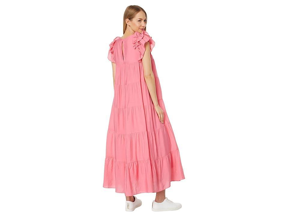 English Factory Tiered Ruffle Maxi Dress (Roses) Women's Dress Product Image