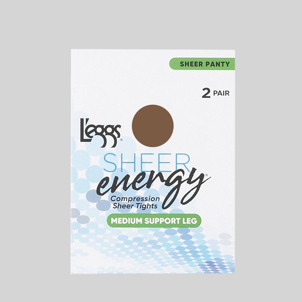 Leggs Sheer Energy Womens 2pk Pantyhose - Suntan B Product Image