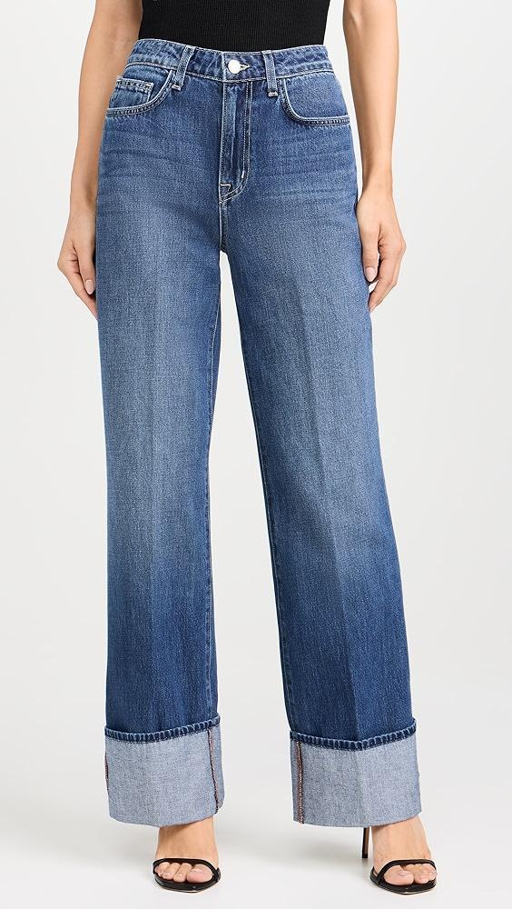 L'AGENCE Miley Cuffed Wide Leg Jeans | Shopbop Product Image