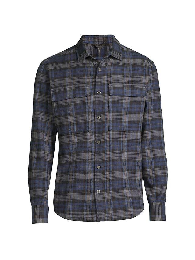 Mens Stadium Plaid Slim-Fit Shirt Jacket Product Image