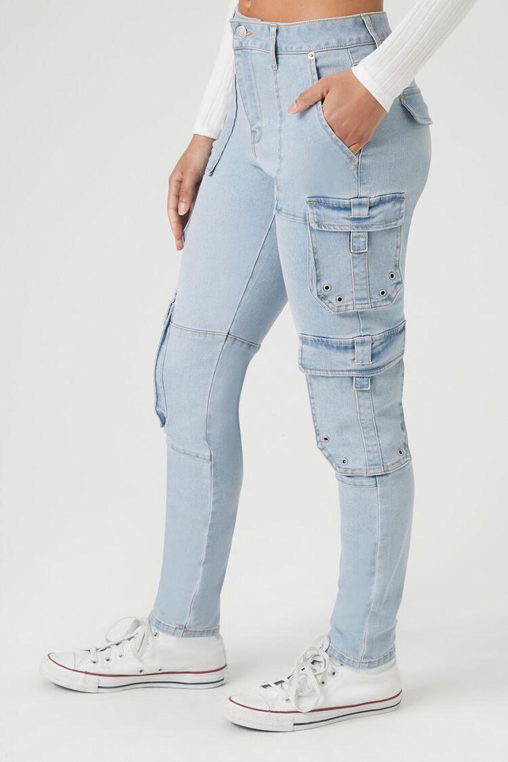 Grommet Cargo Skinny Jeans | Forever 21 Product Image