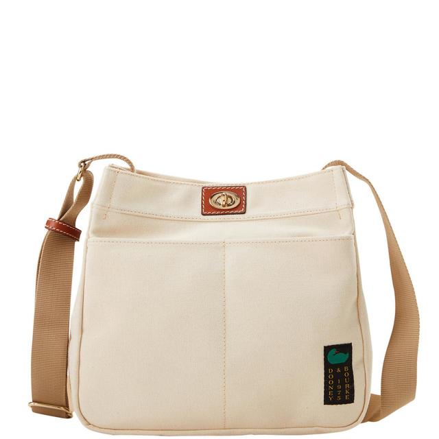 Dooney & Bourke Womens Canvas Fabric Crossbody 28 Bag in Natural Product Image