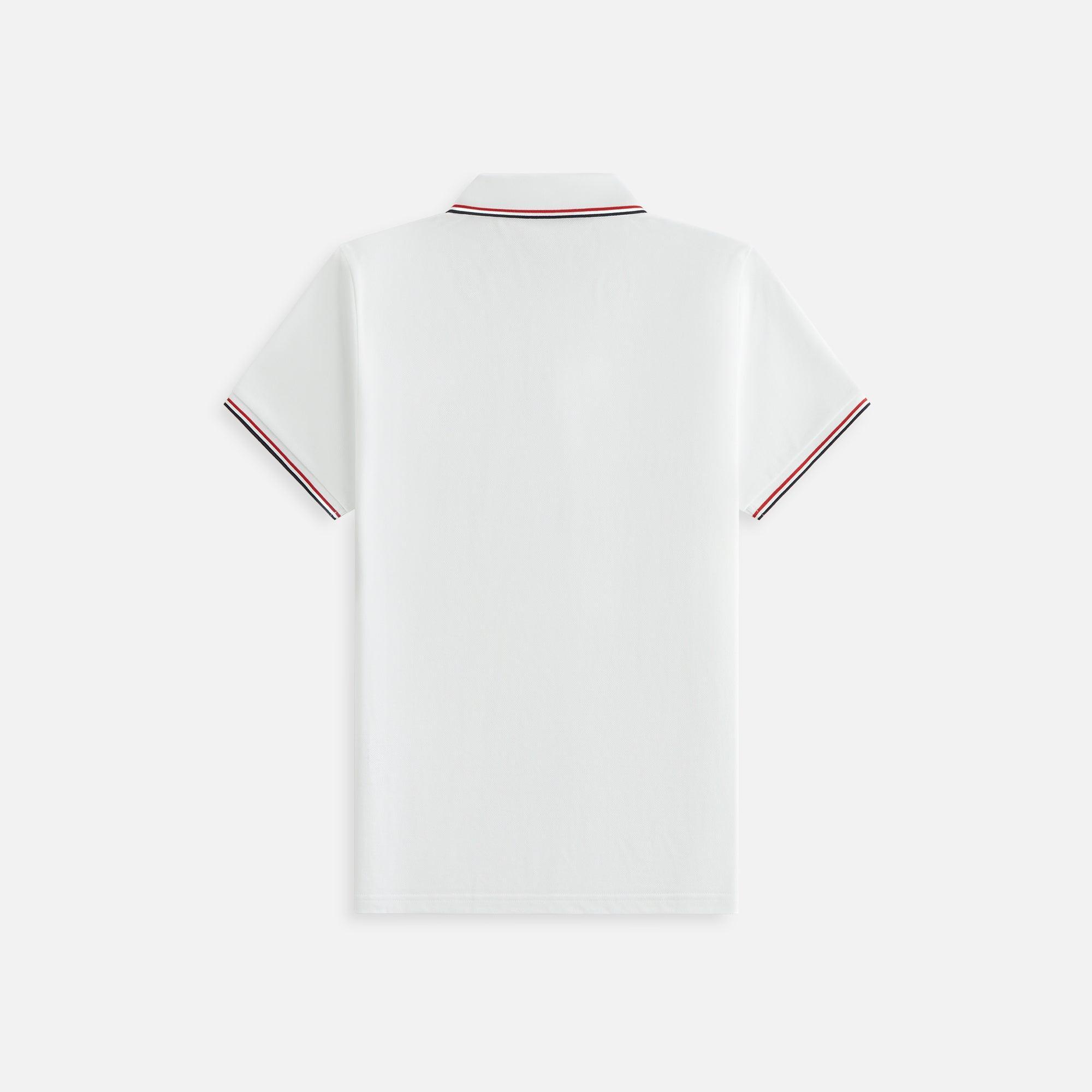 Moncler Logo Patch Polo - White Male Product Image