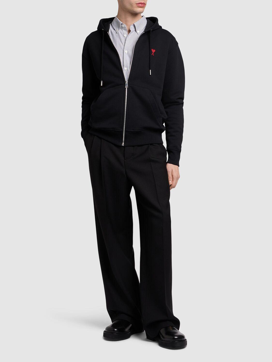 Ami Paris Adc Zipped Hoodie Clothing In Black Product Image