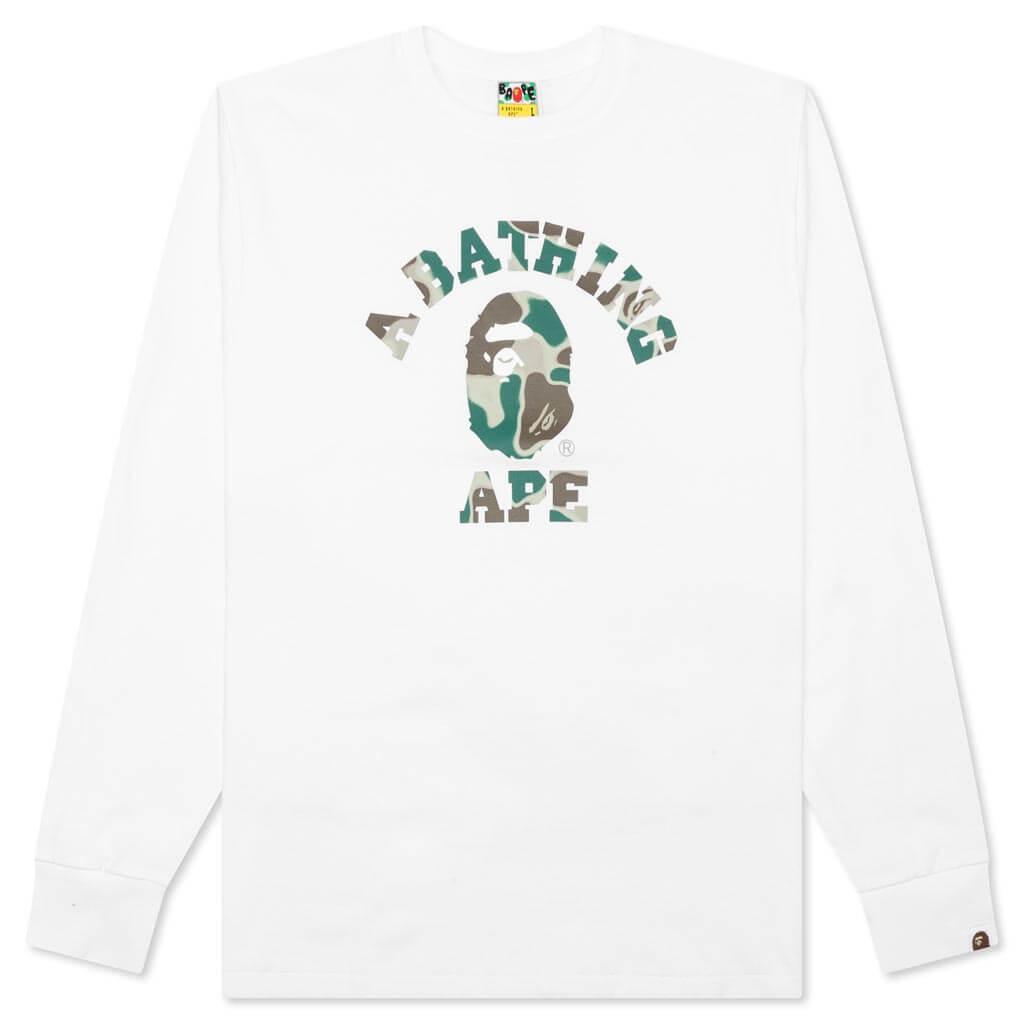 Liquid Camo College L/S Tee - White Male Product Image