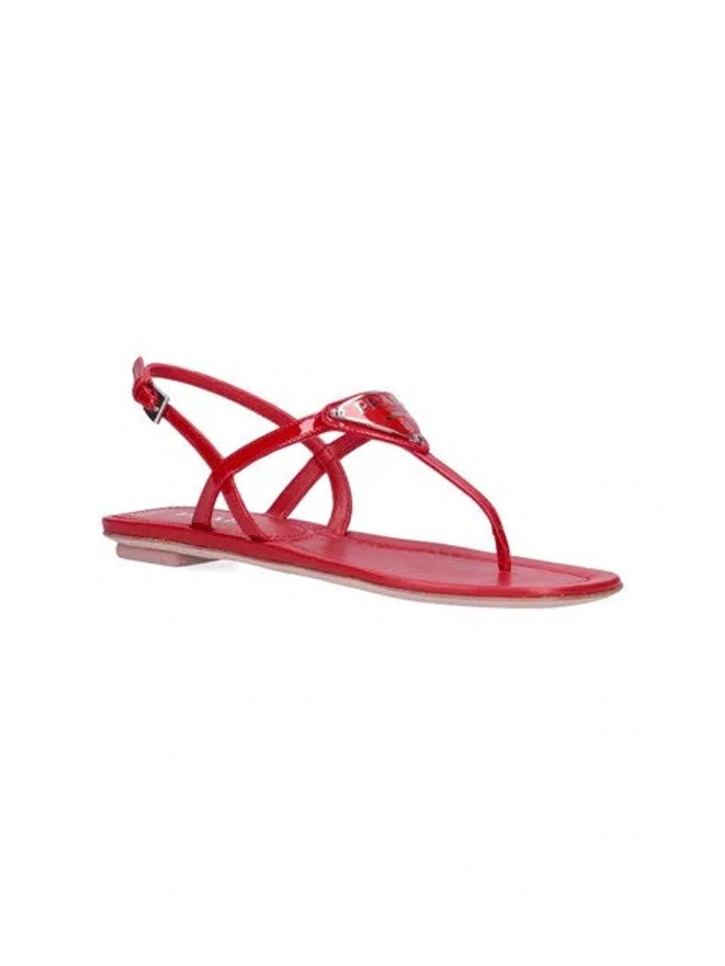 Women Logo Sandals In Red Product Image