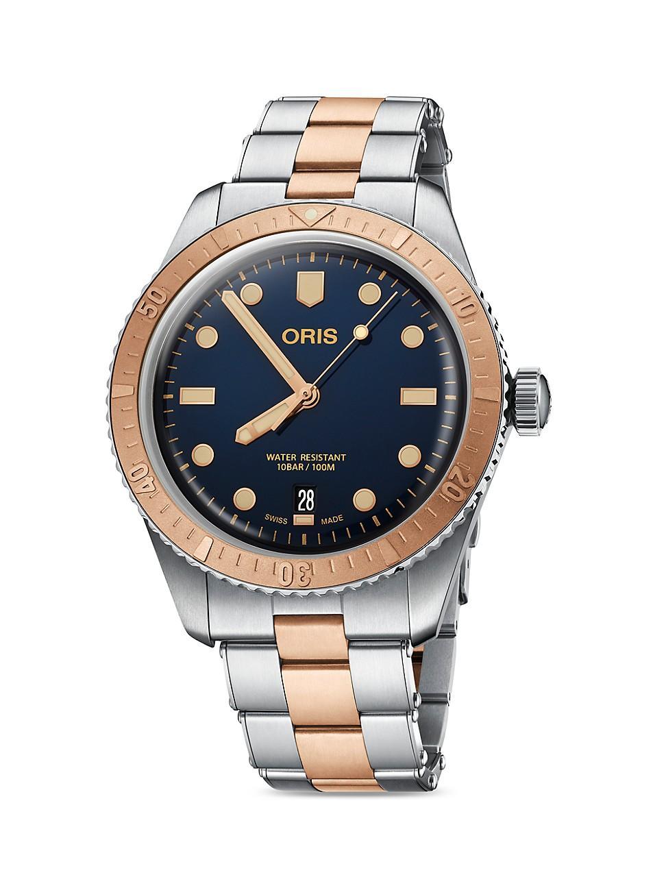 Mens Diver Sixty-Five Two-Tone Stainless Steel Watch Product Image