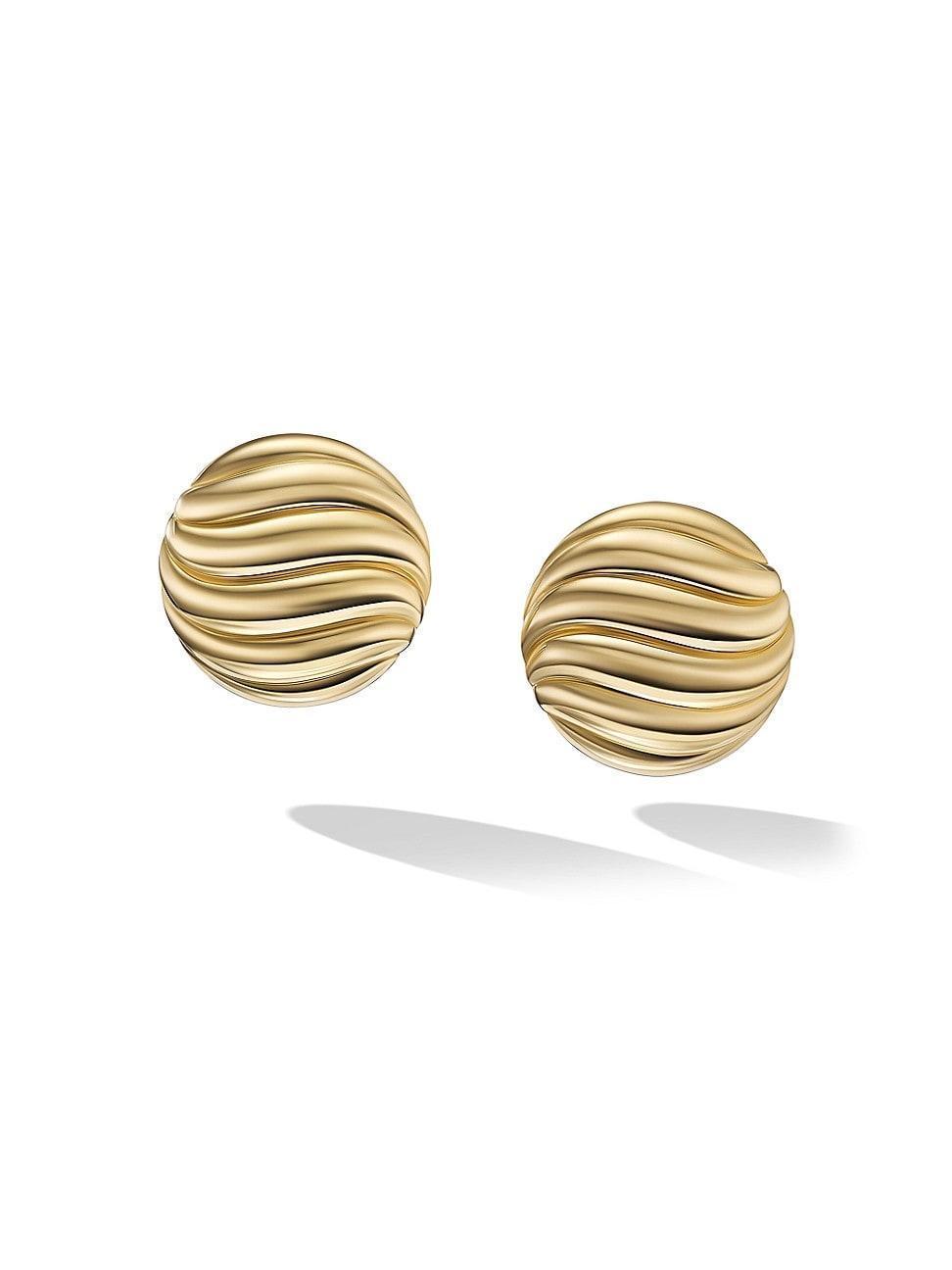 David Yurman Sculpted Cable Stud Earrings in 18K Yellow Gold Product Image