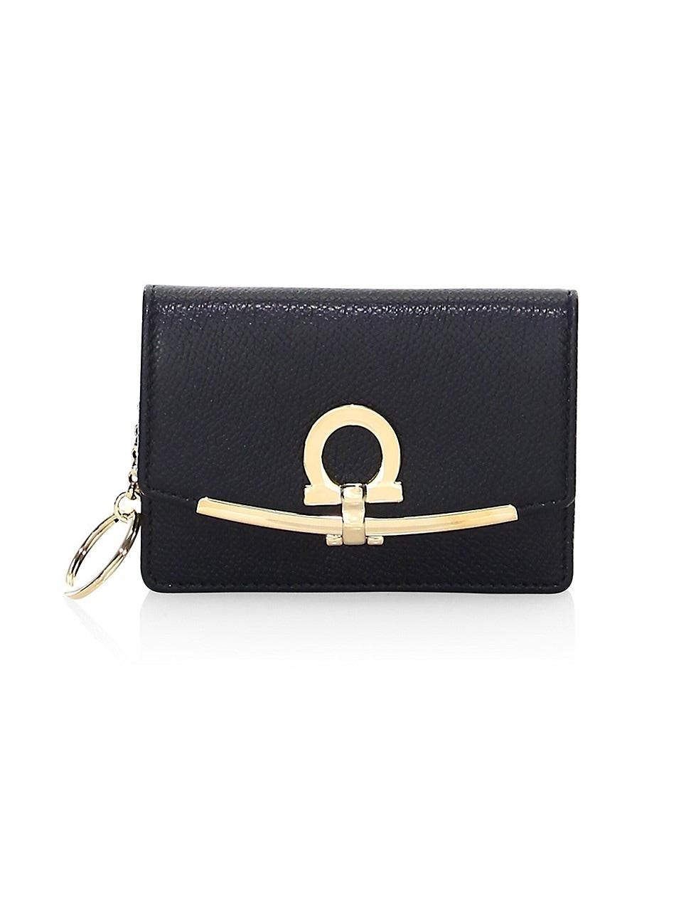 Womens Icona Clip Leather Card Holder Product Image