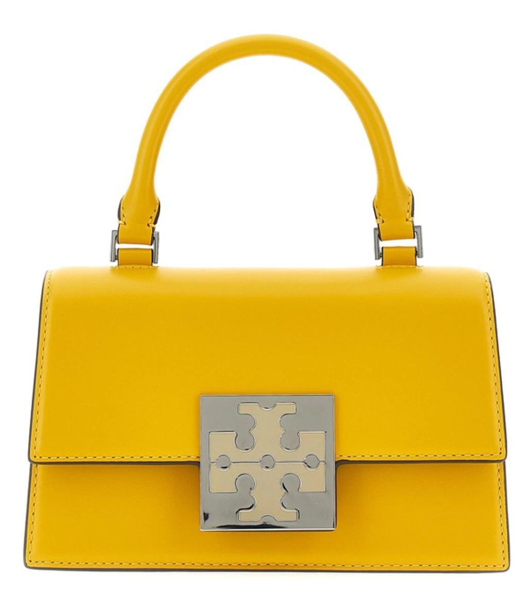 TORY BURCH Bon Bon Foldover Mini Top Handle Bag In Yellow Product Image