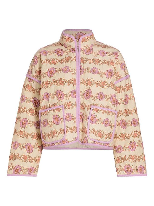 Womens Chloe Floral Cotton-Blend Jacket Product Image