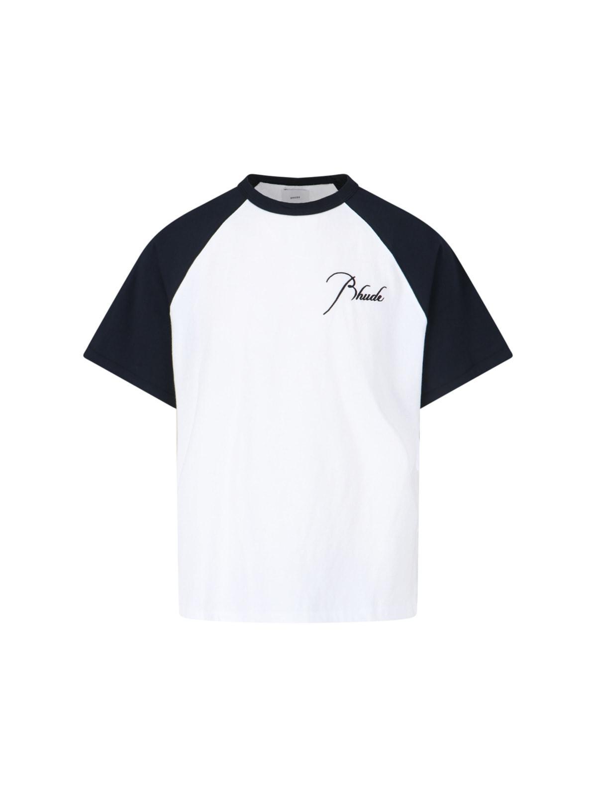 RHUDE Embroidered T-shirt In White Product Image