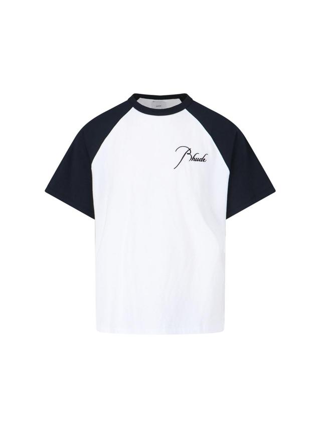 RHUDE Embroidered T-shirt In White Product Image