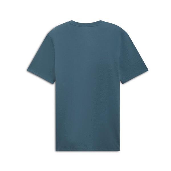 PUMA ESS+ Logo Lab Holiday Men's T-Shirt in Grey Skies Product Image