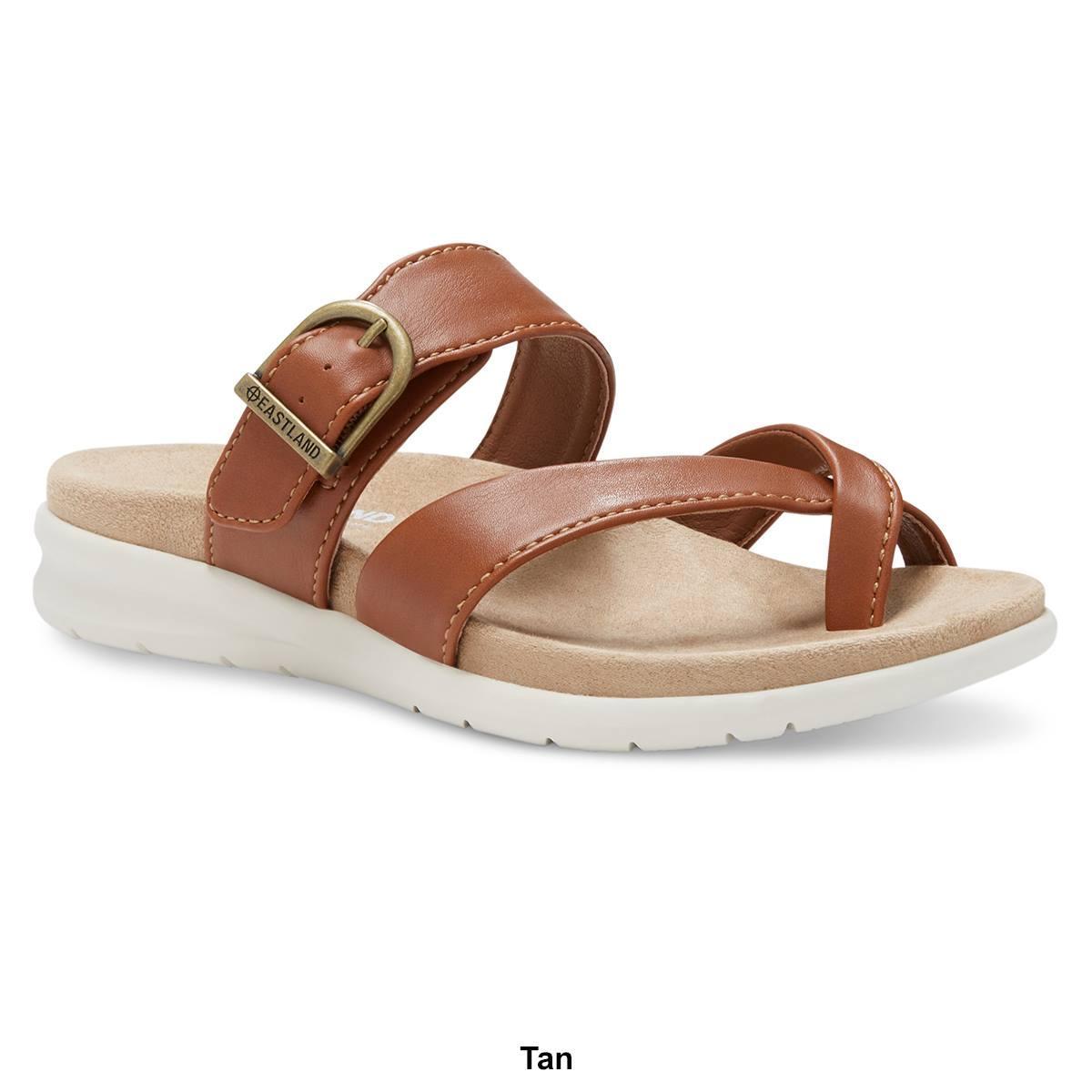 Eastland Sienna Womens Slide Sandals Light Grey Product Image