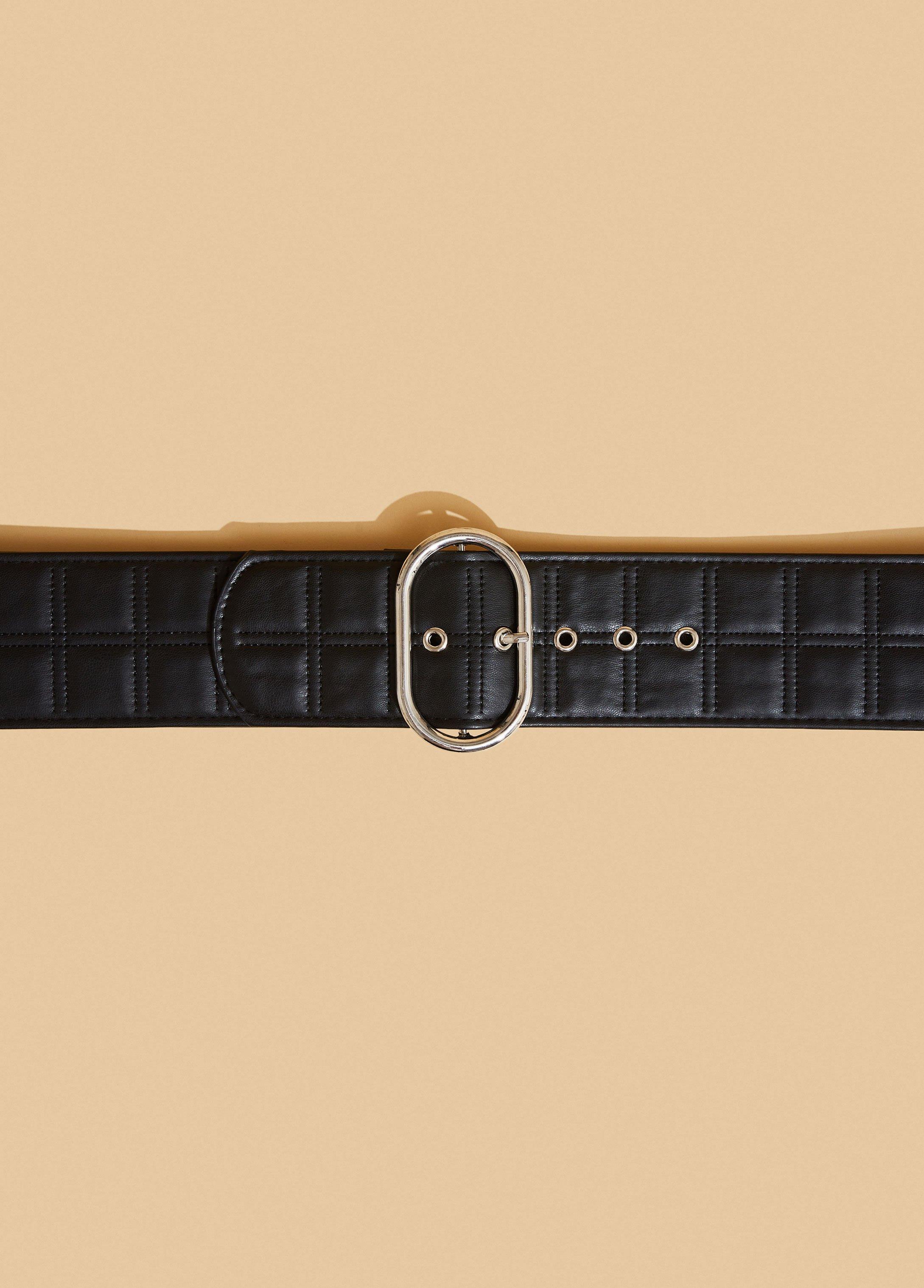 Quilted Faux Leather Waist Belt Product Image