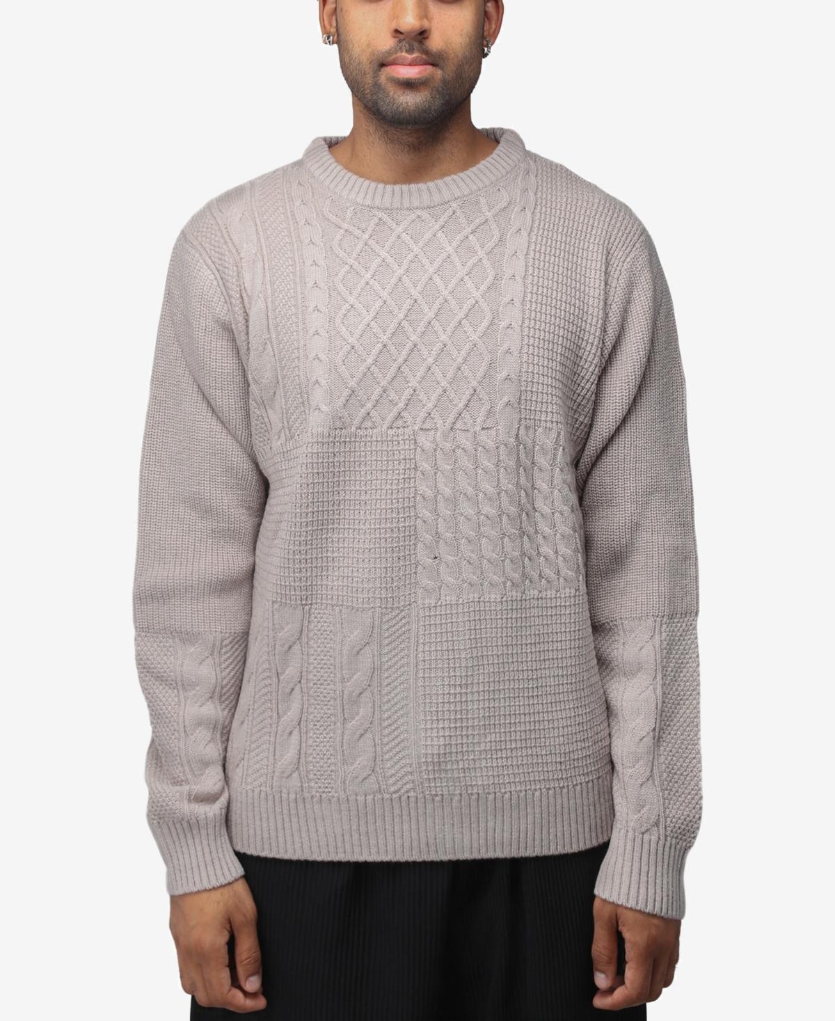 X-Ray Mens Crewneck Mixed Texture Sweater Product Image