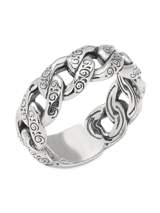 Mens Laconia Sterling Silver Chain Band Ring Product Image