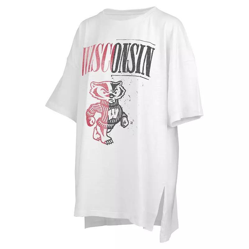 Womens Pressbox Wisconsin Badgers Lickety-Split Oversized T-Shirt Product Image