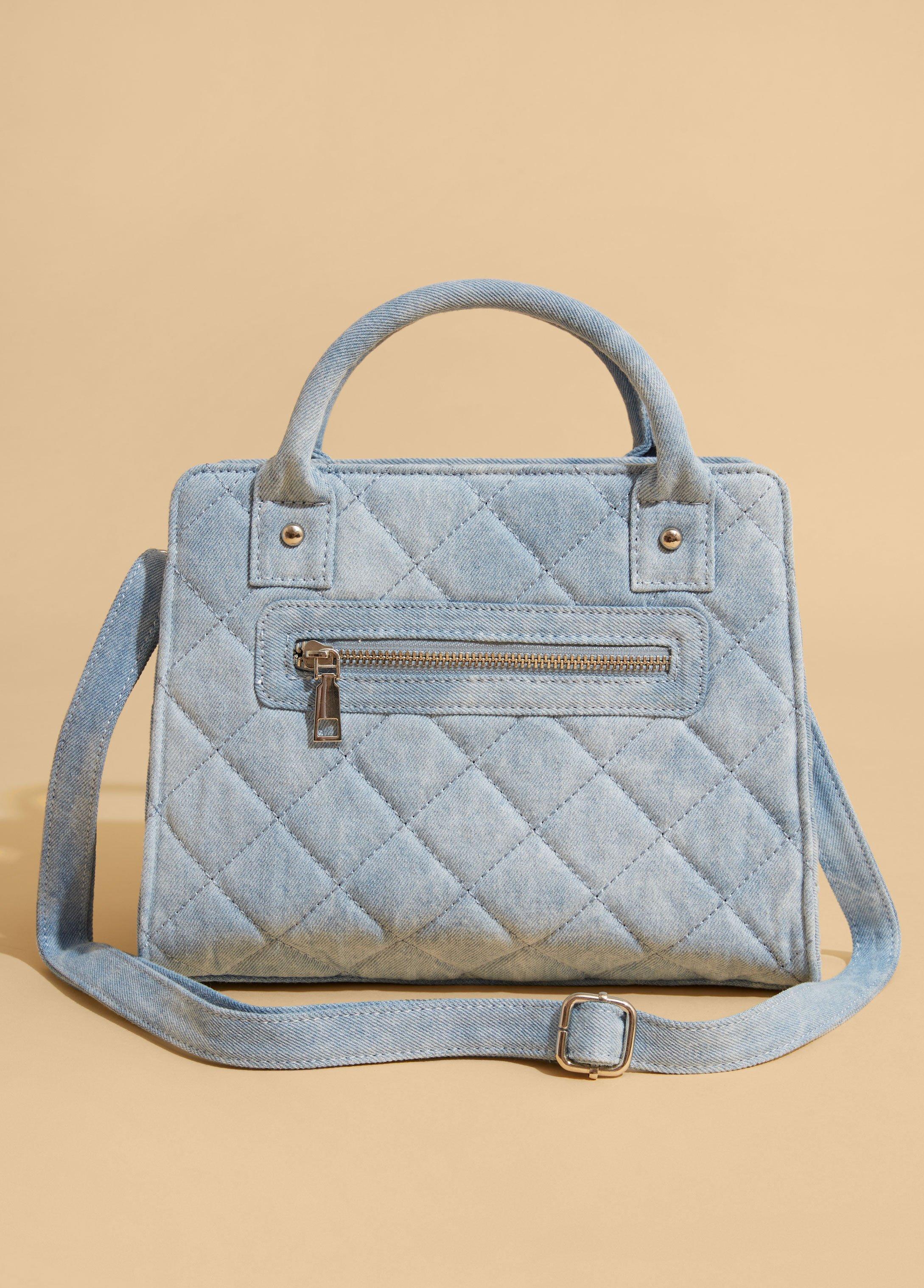 Quilted Denim Satchel Product Image