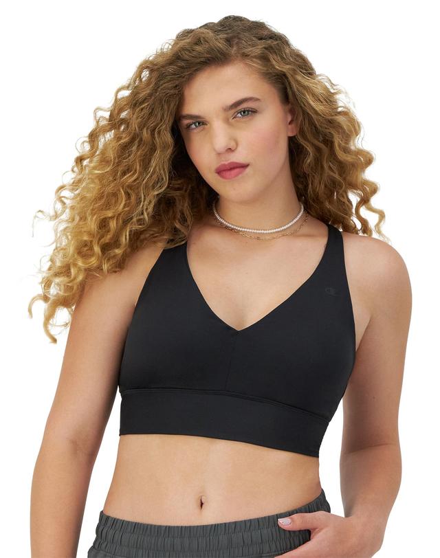 Womens Champion Soft Touch Longline Strappy Sports Bra, C Logo Product Image