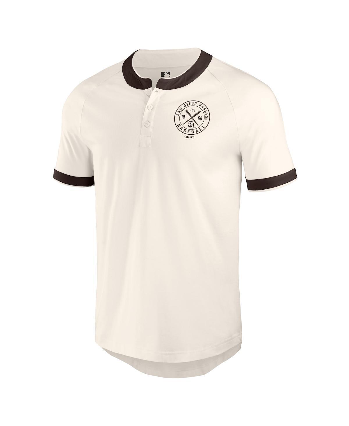 Fanatics Mens White San Diego Padres Henley Raglan T-Shirt - White Product Image