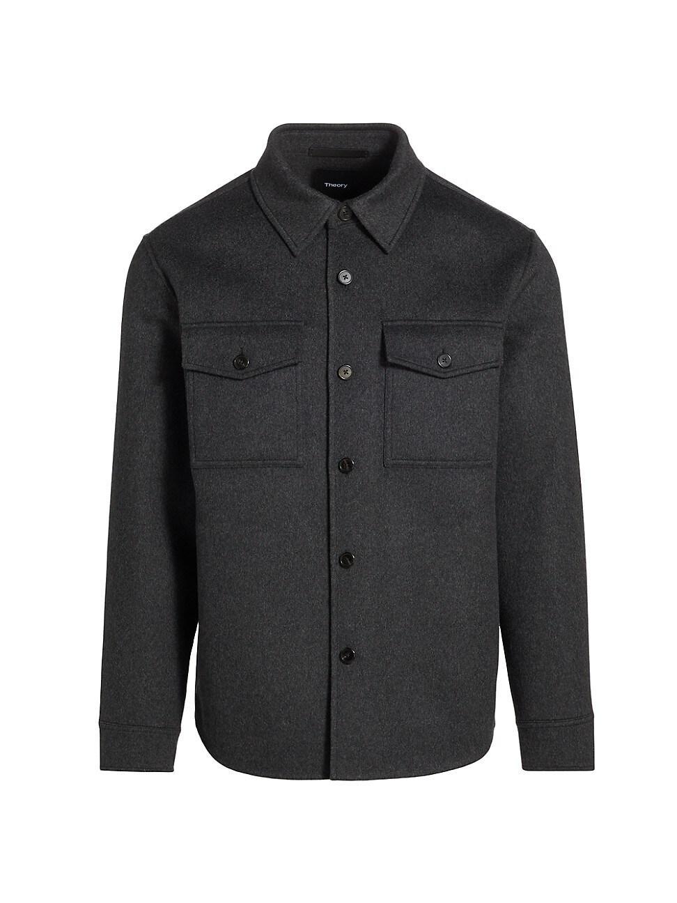 Mens Houndstooth Wool-Cashmere Shirt Jacket Product Image