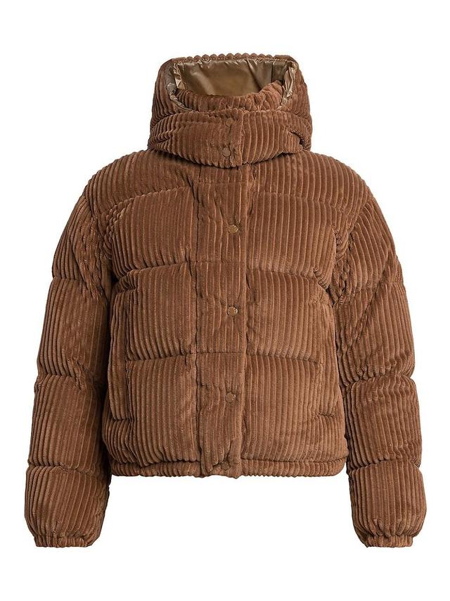 Womens Corduroy Down Jacket Product Image