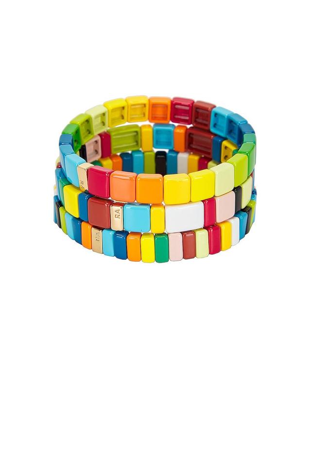 Roxanne Assoulin Rainbow Brite Bracelet Set Of 3 in Yellow Product Image