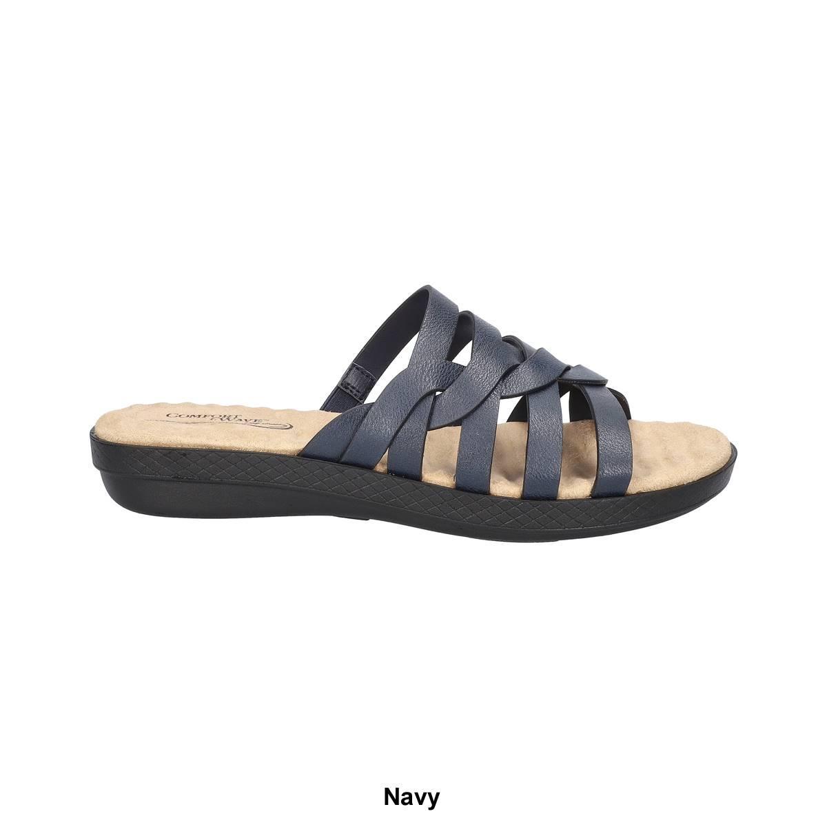 Easy Street Sheri Womens Slide Sandals White Product Image