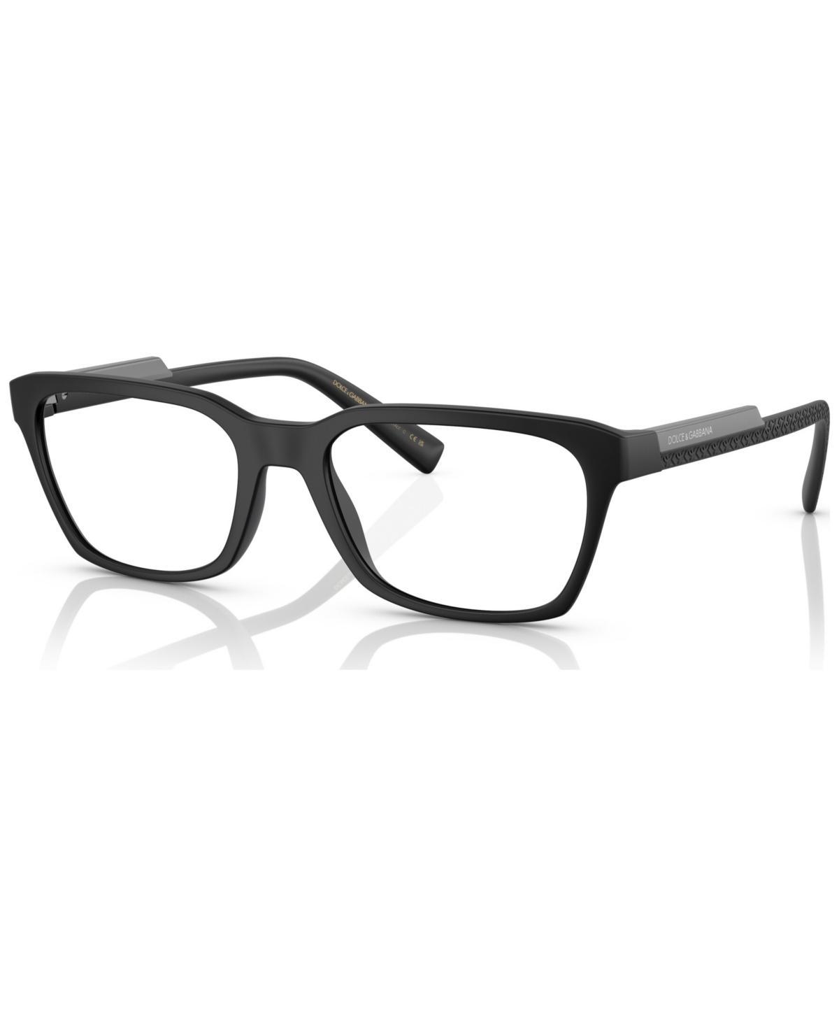 Dolce & Gabbana Mens Rectangle Eyeglasses, DG508855-o - Tobacco Product Image