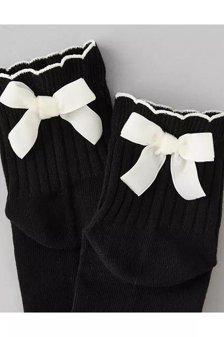 AE Velvet-Bow Boyfriend Socks Women's Product Image