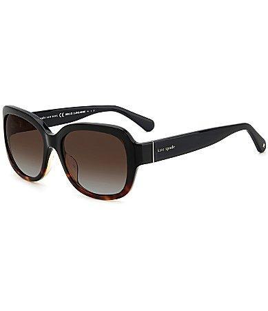 kate spade new york Womens Polarized Layne Havana Square Sunglasses Product Image