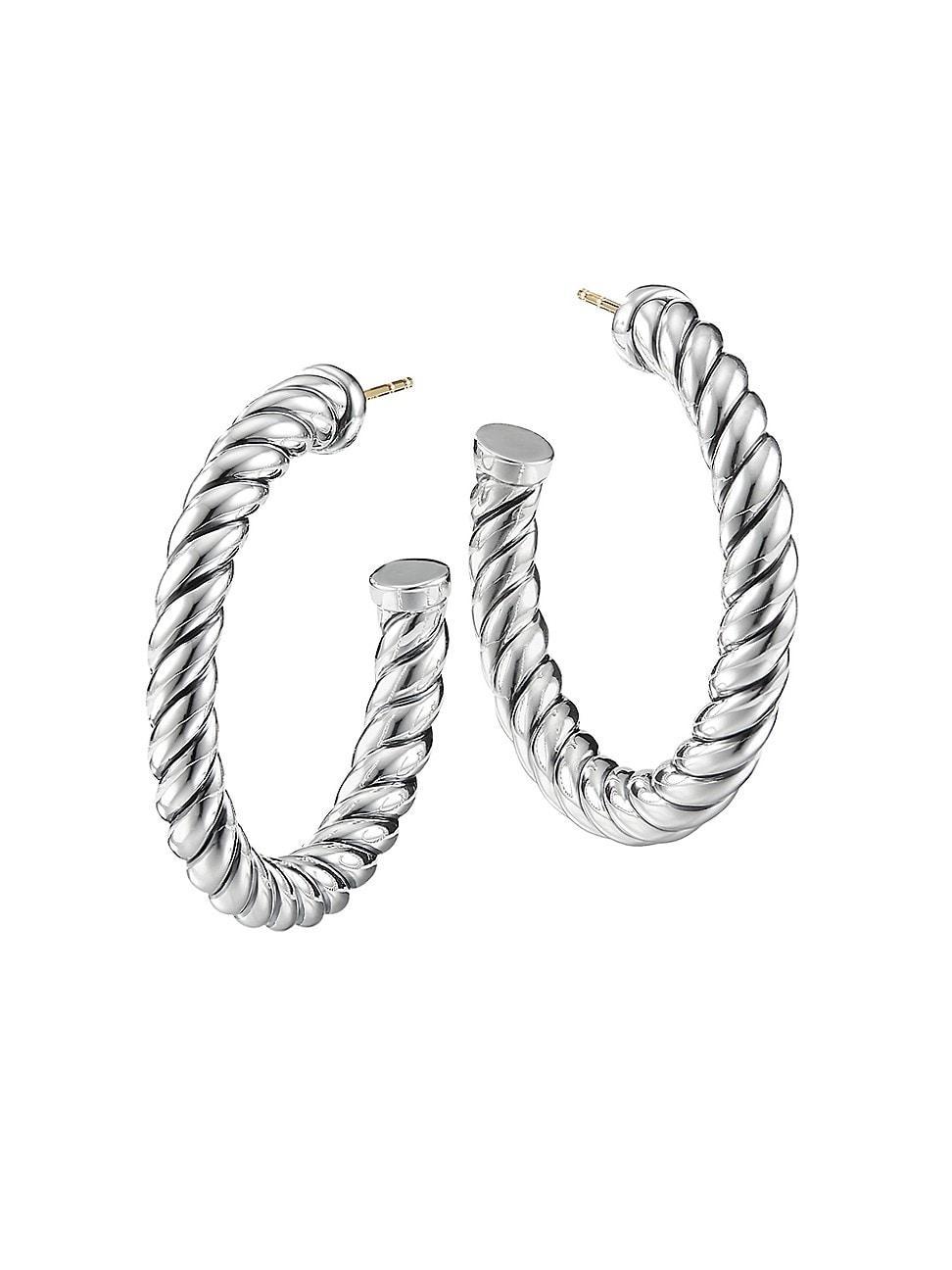 Womens Cable Classics Hoop Earrings Product Image