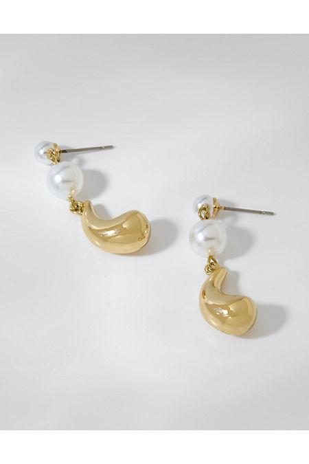 Aerie Double Pearl Dangle Earrings Women's Product Image