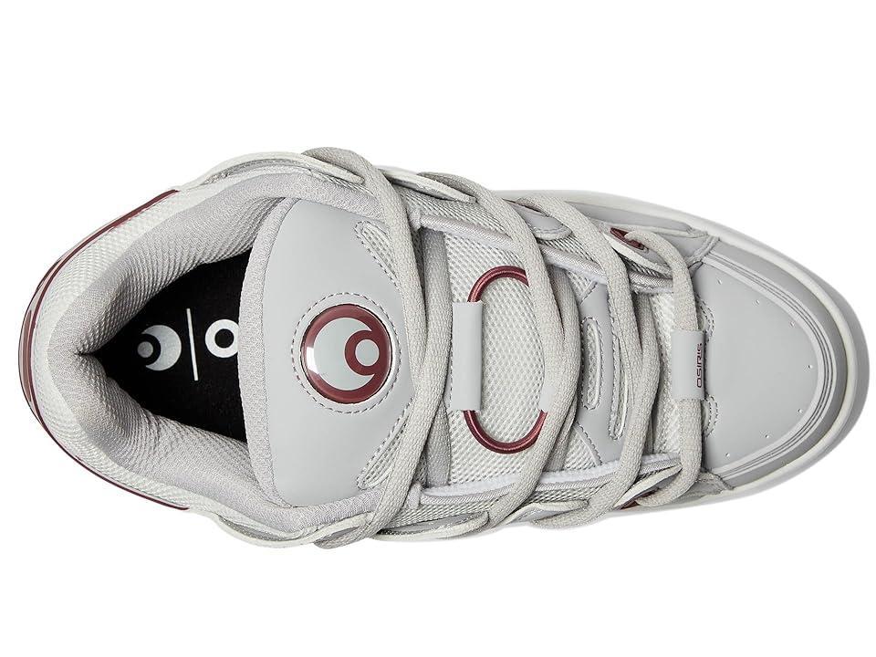 Osiris D3 OG (Grey/Grey/Maroon) Men's Shoes Product Image