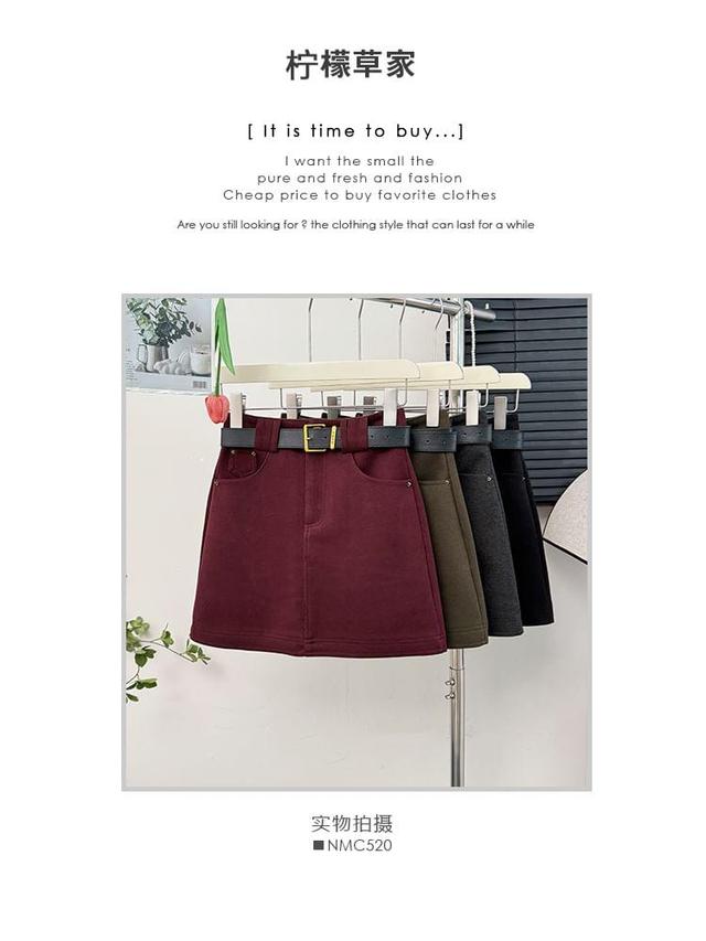 High-Rise Wool Mini Skirt Product Image