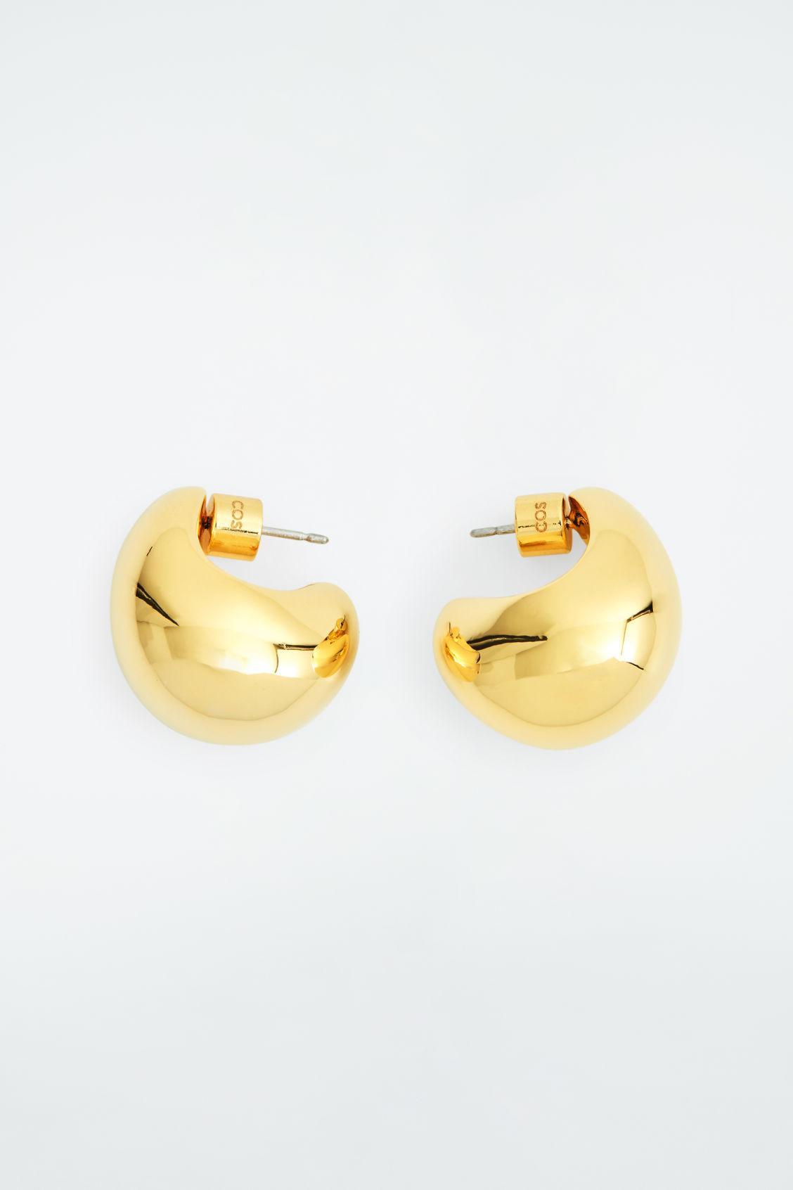 CURVED DOMED EARRINGS Product Image