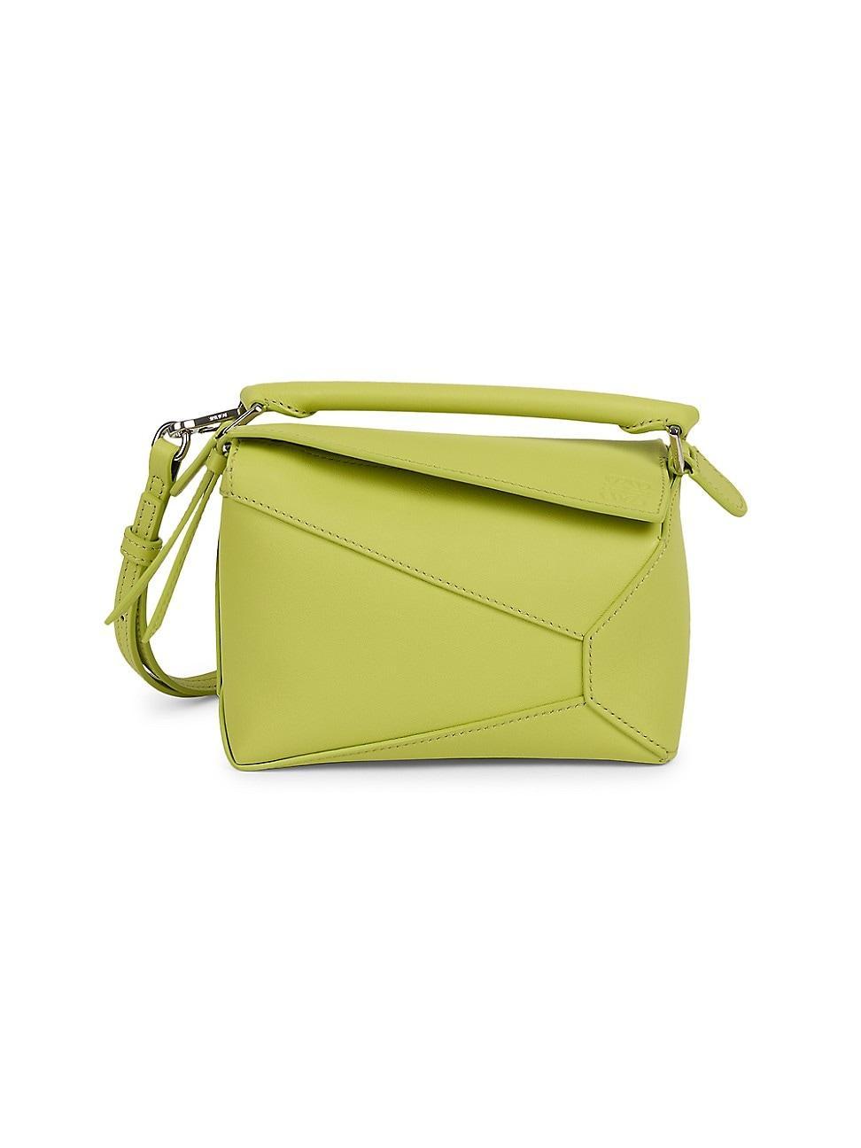 Womens Mini Puzzle Edge Leather Shoulder Bag Product Image