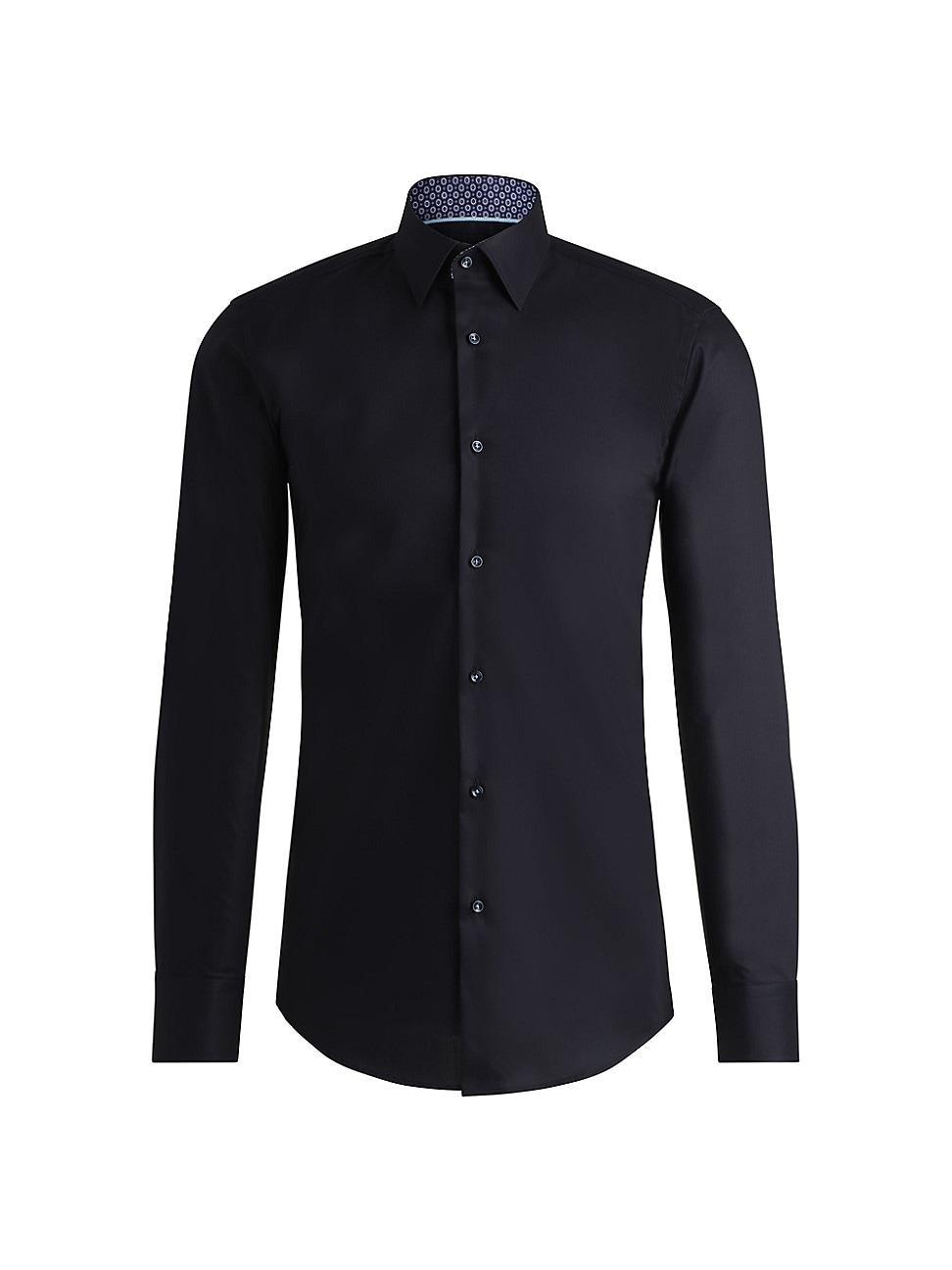 Mens Slim Fit Shirt in Easy Iron Cotton Poplin Product Image