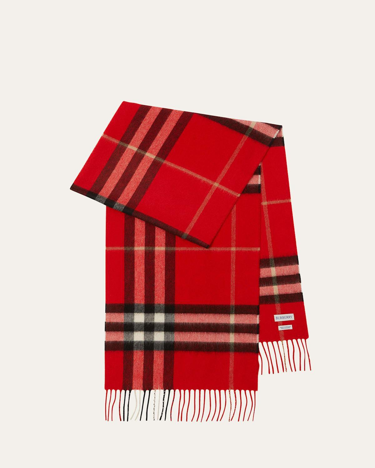 Womens Giant Icon Check Cashmere Scarf Product Image