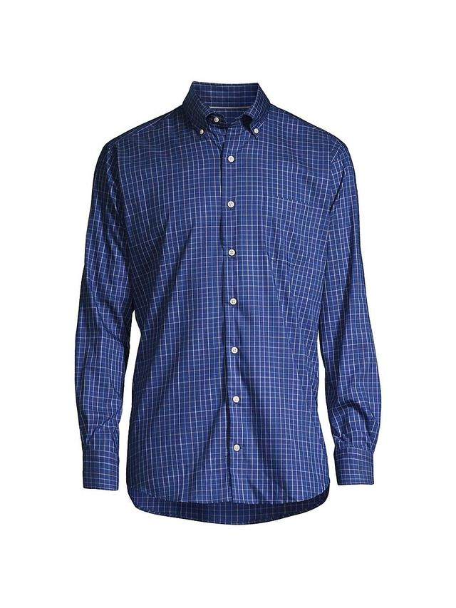 Mens Crown Patten Lite Grid Check Button-Down Shirt Product Image