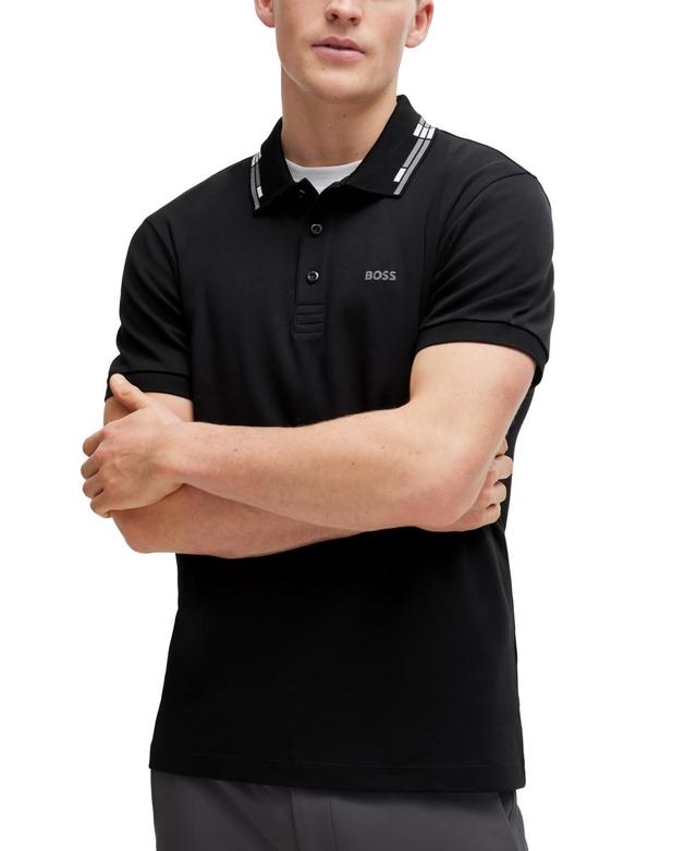 Boss by Hugo Boss Mens Collar Graphics Slim-Fit Polo Shirt Product Image