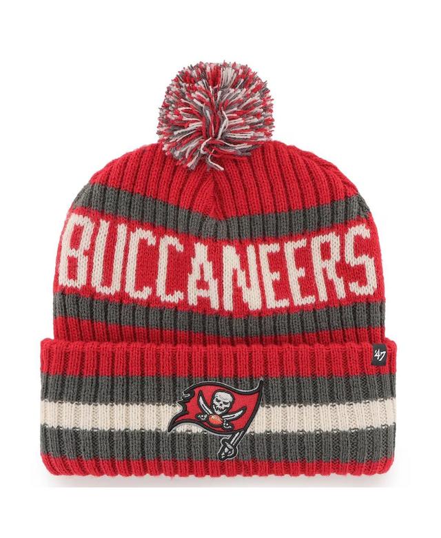 47 Brand Mens Red Tampa Bay Buccaneers Bering Cuffed Knit Hat with Pom Product Image