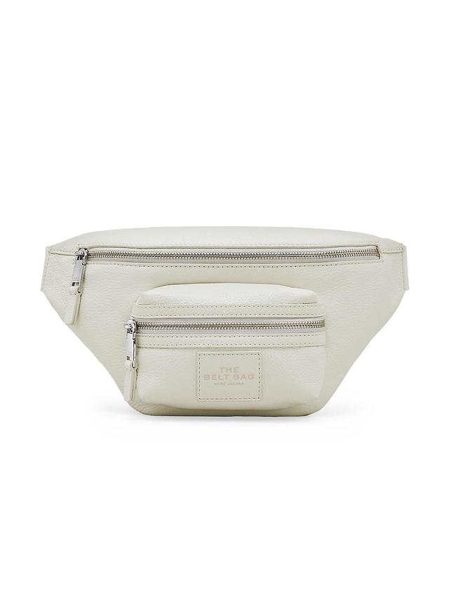 Marc Jacobs The Leather Belt Bag (Cotton/Silver) Bags Product Image