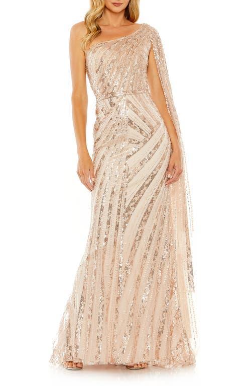 Womens Asymmetric Sequined Gown Product Image