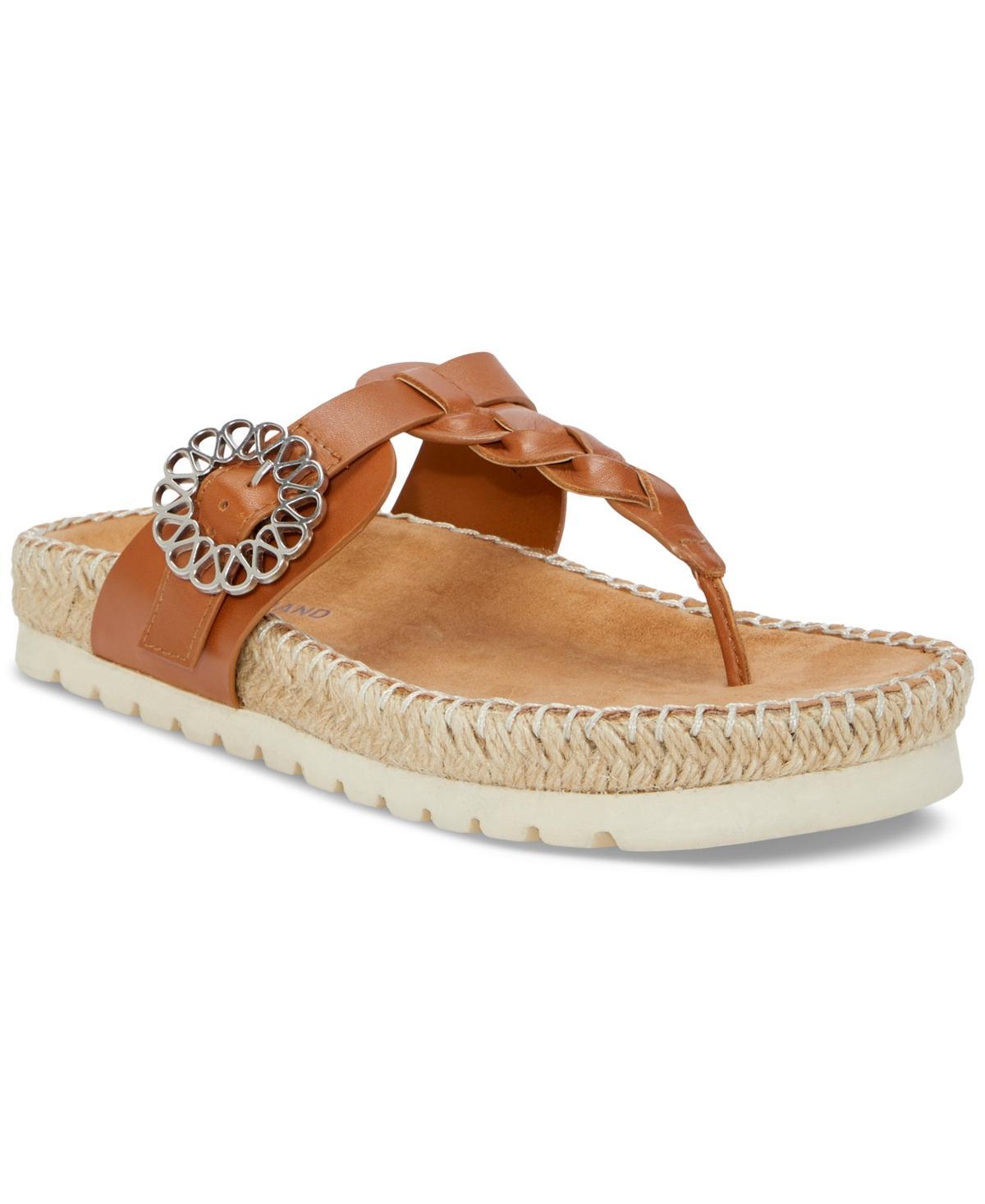 Lucky Brand Womens Libba T-Strap Espadrille Flat Sandals Product Image