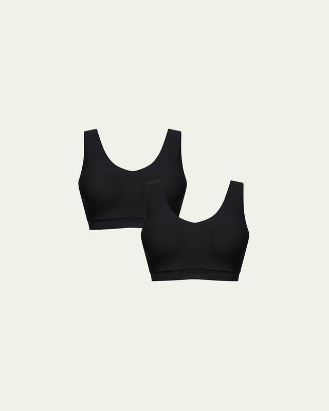 Soft Stretch Padded V-Neck Bra Top, 2-Pack Product Image