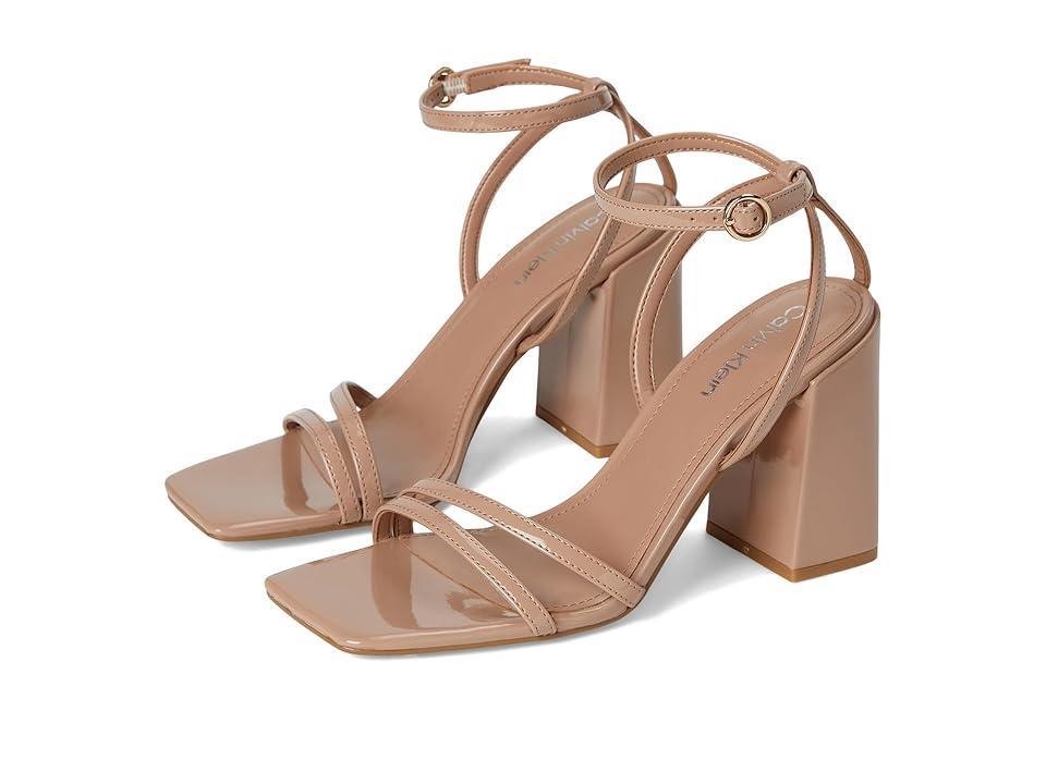 Calvin Klein Sassa (Light Natural Patent) Women's Sandals Product Image